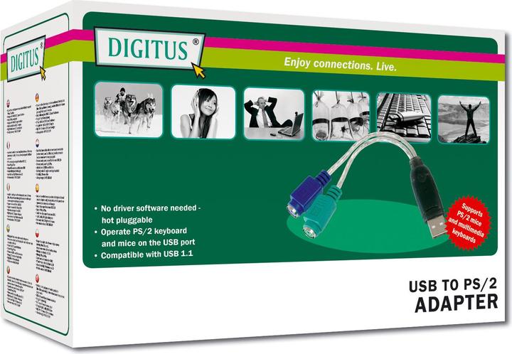 Actual product image Digitus USB to PS/2 adapter cable