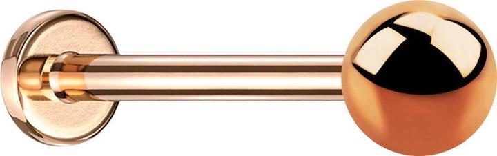 Image du produit Star Piercing Micro Labret or rose avec boule (sans laiton, Acier chirurgical 316L)