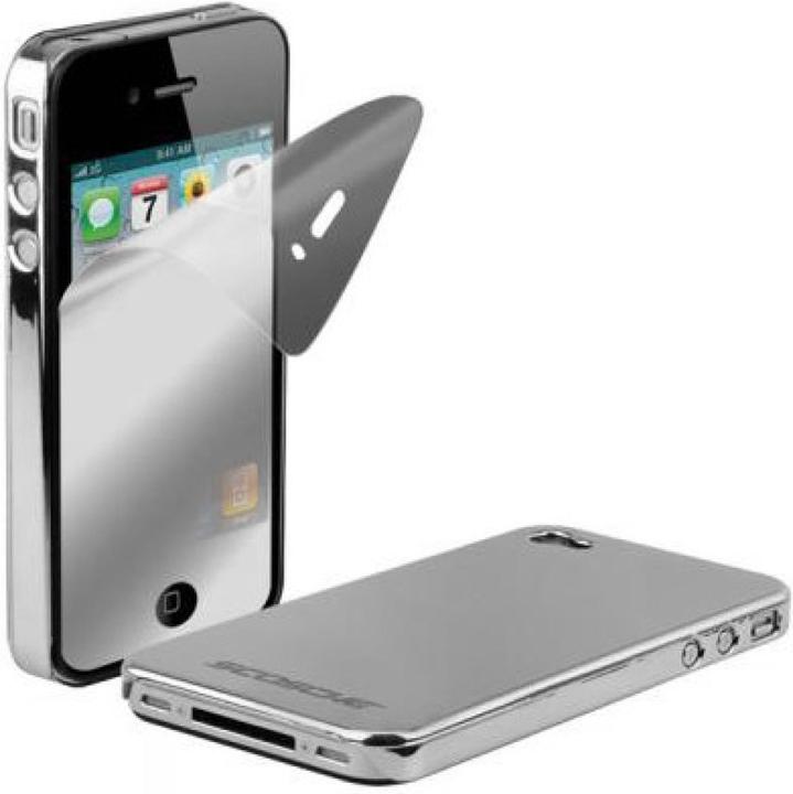 Actual product image Scosche metalliKASE Polycarbonate Case for iPhone 4 Chrome Metallic (Apple iPhone 4)