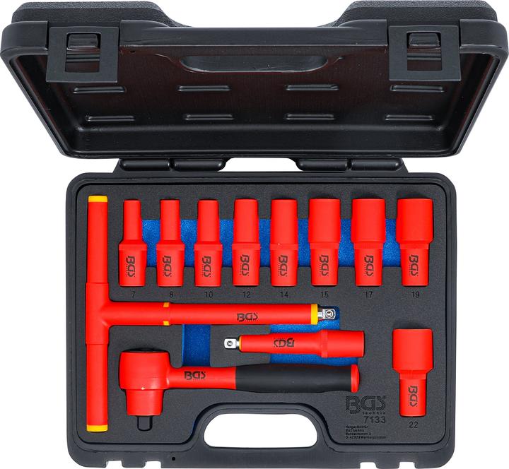 Productafbeelding BGS VDE dopsleutelset (7 mm, 8 mm, 10 mm, 12 mm, 14 mm, 15 mm, 17 mm, 19 mm, 22 mm)