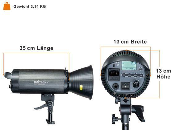 Actual product image Walimex pro Campaigner 600 HS studio flash (600 W, Flash head)