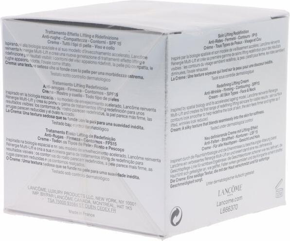 Image du produit Lancôme Renergie Multi-Lift (50 ml, Crème de jour, Jusqu'à SPF 10)