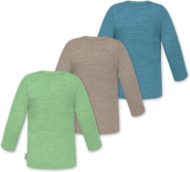 Image du produit Normani Lot de 3 manches longues bébé mérinos "Taupo" - 9475 (110)
