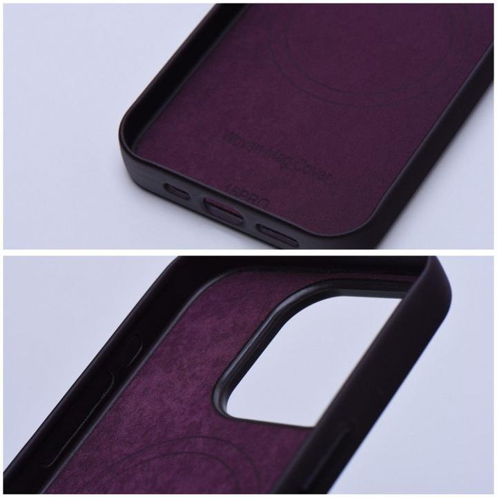 Immagine prodotto OEM Back panel cover WOVEN MAG COVER case compatible with MagSafe for IPHONE 15 Pro burgundy (Apple iPhone 15 Pro)