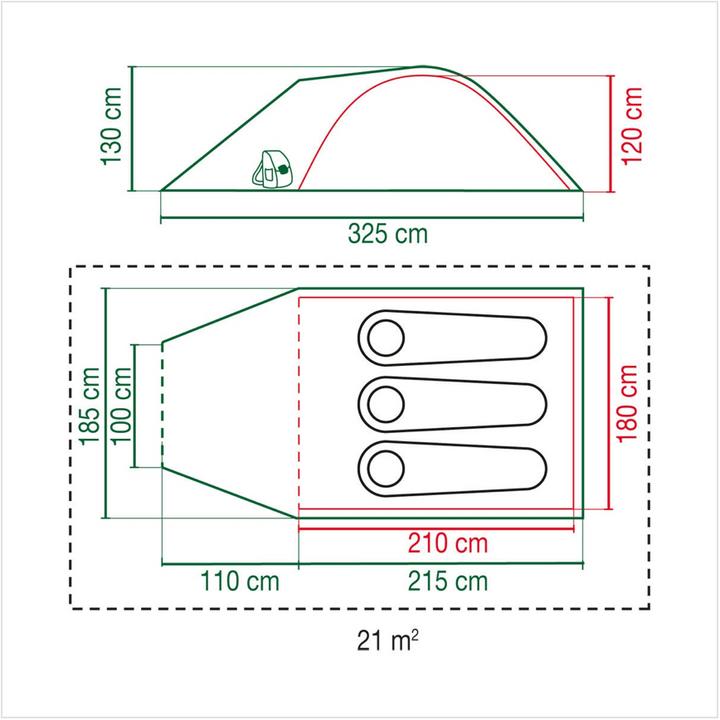Actual product image Coleman Kobuk Valley 3 Plus (Dome tent, 5.10 kg, 3 persons)