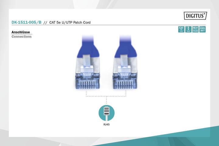Immagine prodotto Digitus Cavo di rete (U/UTP, CAT5e, 0.50 m)