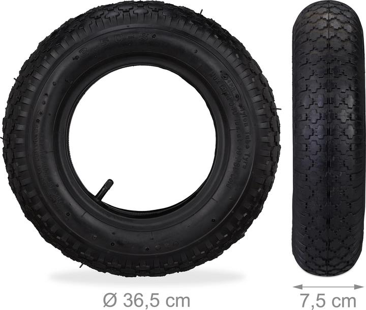 Actual product image Relaxdays 3x hand truck tyres (154 kg)