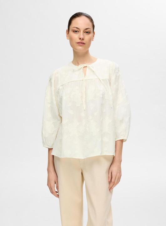 Image du produit Selected Femme Blouse texturée à manches 3/4 (38)