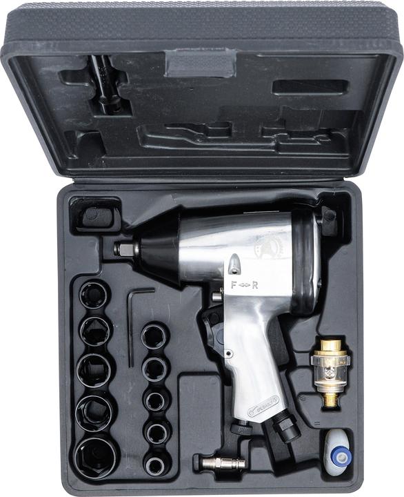 Immagine prodotto BGS Avvitatore a impulsi ad aria compressa con set di utensili 12,5 mm (1/2") 312 Nm 16 pezzi. (Aria compressa)