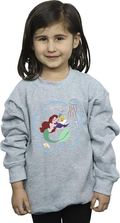 Actual product image Disney Girls The Little Mermaid Reading A Book Sweatshirt (116)