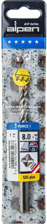 Productafbeelding Alpen SDSplus hamerboor FORCE Snijden (8 mm)