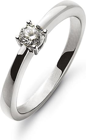 Produktbild Natsumi Schmuck Diamantring Weissgold 18K/750 0.10 ct H si (50, 750/18 K Gold)
