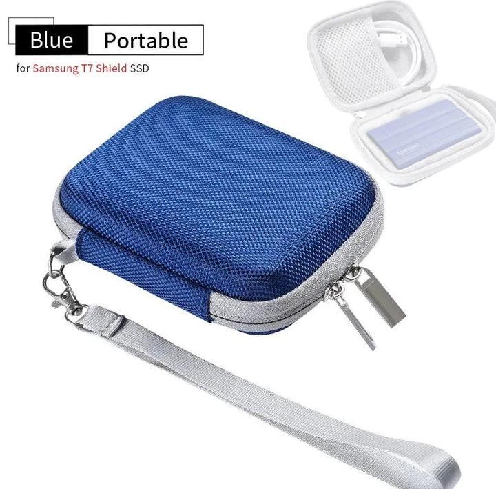 Produktbild Only-Bags.Store Festplatten Trage Tasche für Samsung T7 Touch-SSD. Stossfest Hart Hülle Organizer