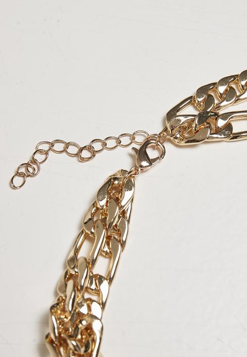 Actual product image Urban Classics Figaro Layering Necklace (100% Iron)