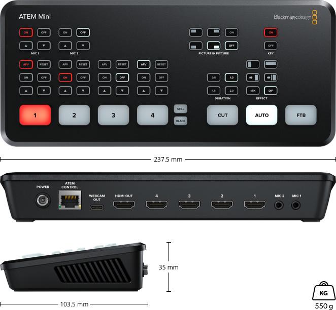 Immagine prodotto Blackmagic Mini ATEM (Accessori video vari)