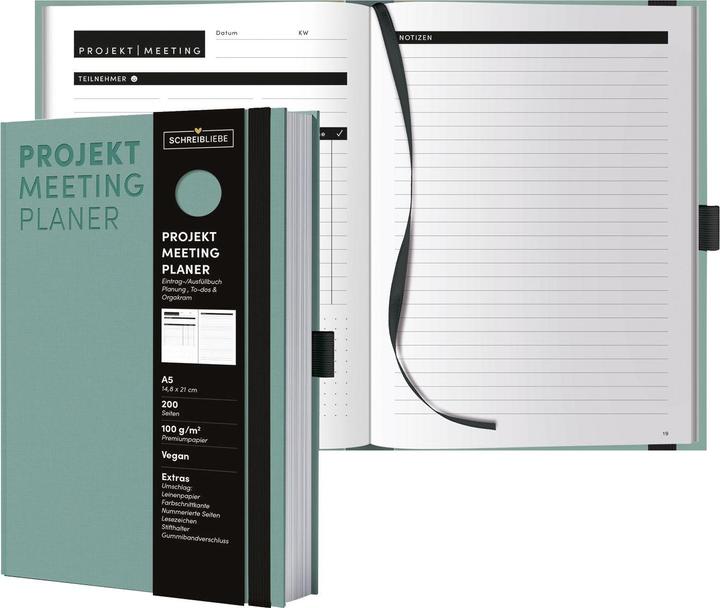 Image du produit Projekt-Meeting-Planer Mint (A5)