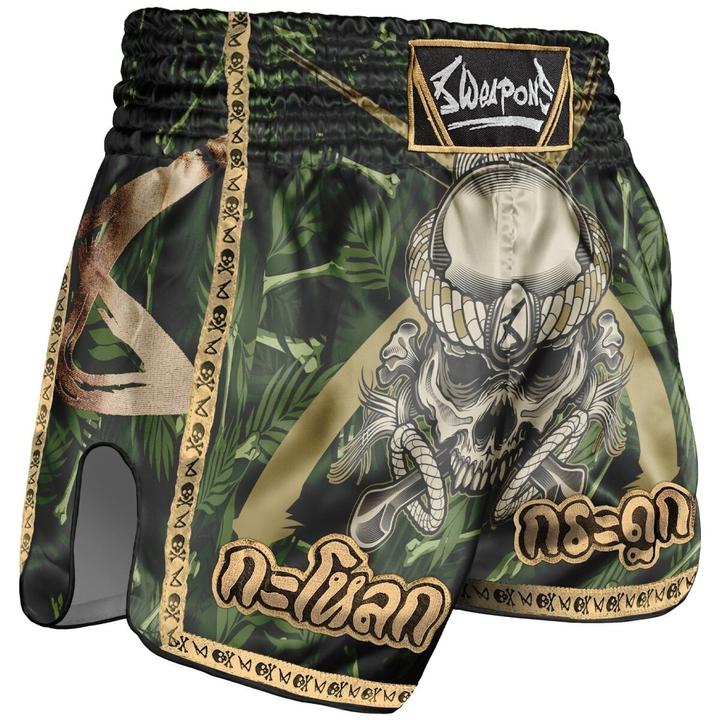 Image du produit 8Weapons Muay Thai Shorts Bone Island Olive/Gold (XXL)