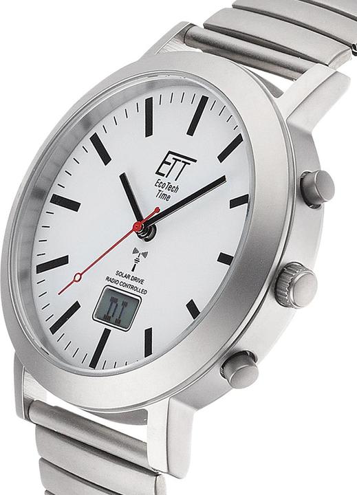 Image du produit ETT EGS-11580-11M Montre Homme tirée par un bracelet solaire radio-piloté 41mm 5ATM (Montre numérique, Montre analogique, Montre radio-pilotée, 41 mm)