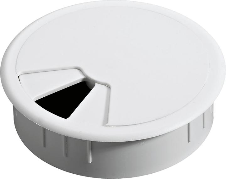 Produktbild Hettich Kabeldurchführung Kunststoff weiss Einlass-Ø 80 mm (Kabeldurchlass, 9 cm)