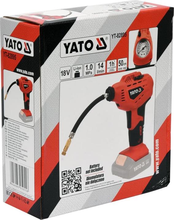 Immagine prodotto Yato Kompresor / Sprężarka Mini 18v Bez Akumulatora I ładowarki (10.40 bar, 0 l)