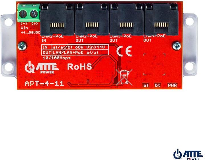Produktbild Atte APT-4-11 PoE-Switch 4 Port 10/100Mbps Extender