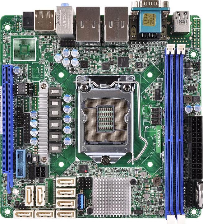 AsRock Rack C236 WSI - Motherboard - Mini-ITX - LGA1151 Socket - C236 - USB 3.0 - 2 x G (LGA 1151, Intel C236, Mini-ITX)