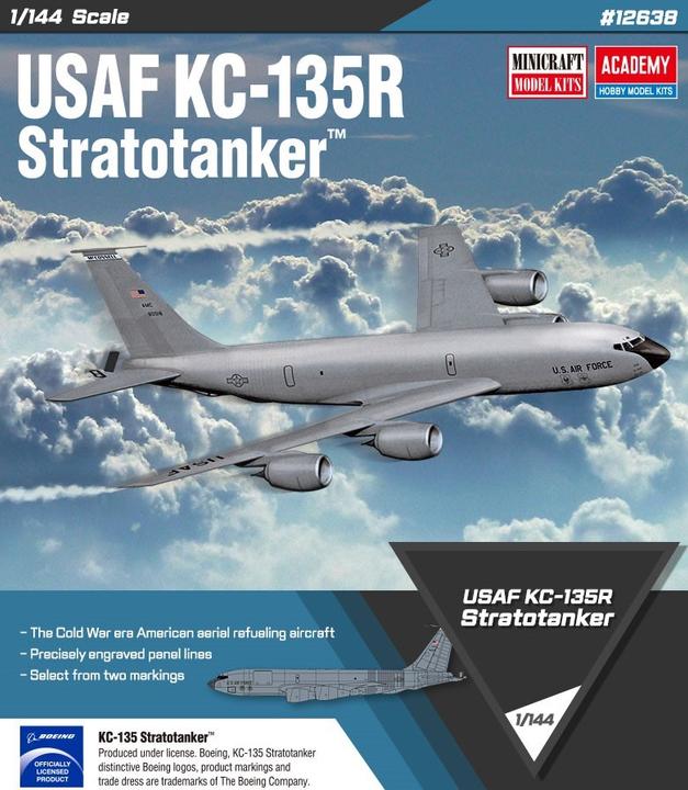 Actual product image Academy Plastic model USAF KC-135R Stratotanker 1/144