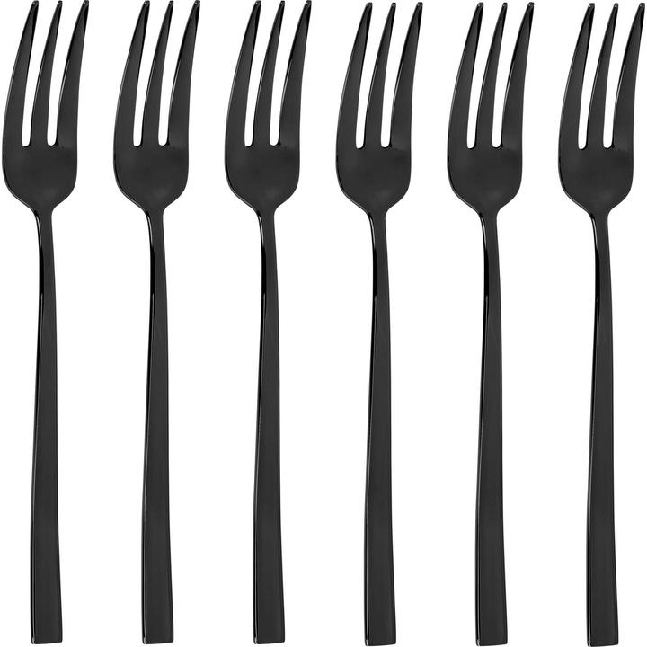 Actual product image Sambonet Cake fork skirt 6 pieces, Black (6 Piece, Pitchfork)
