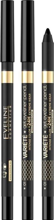 Eveline Variete Gel Waterproof Eyeliner 01ack 9G (01 Black)