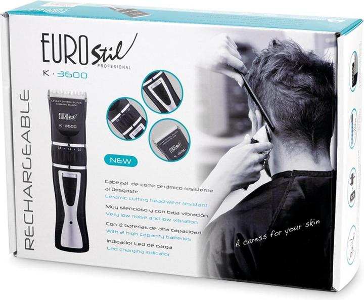 Actual product image Caso Eurostil Electrica K3600 Ceramico Recargable Hair Clipper Black 5W
