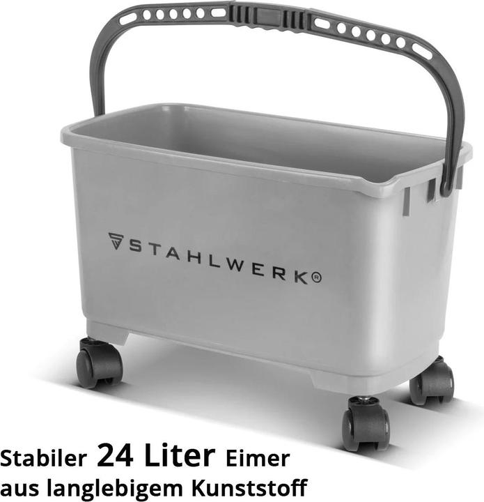 Image du produit Stahlwerk Kit de lavage carrelage Pro Kit de lavage carreleur 5 pièces avec seau de 24 litres