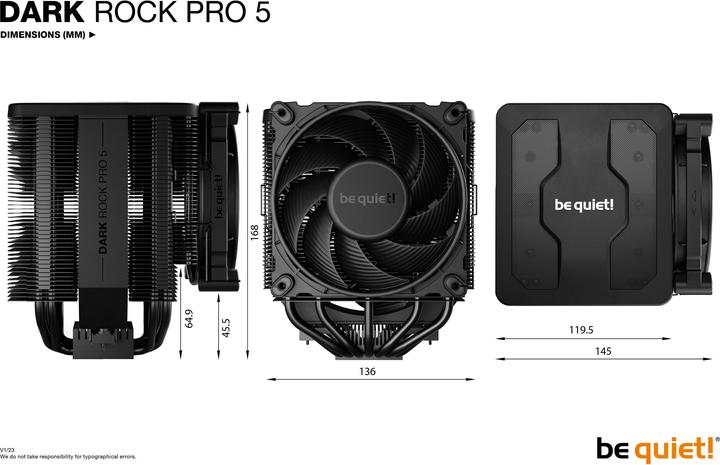 Actual product image be quiet! Dark Rock Pro 5 (168 mm)