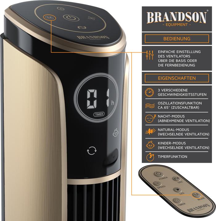 Image du produit Brandson Ventilateur de tour (52 dB)