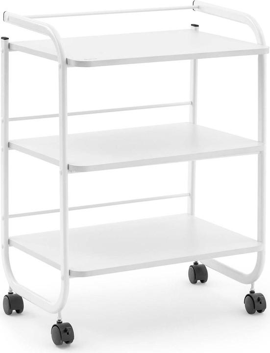Physa Kosmetikwagen Arbeitswagen Beistellwagen Salon-Trolley 3 Ablagen White