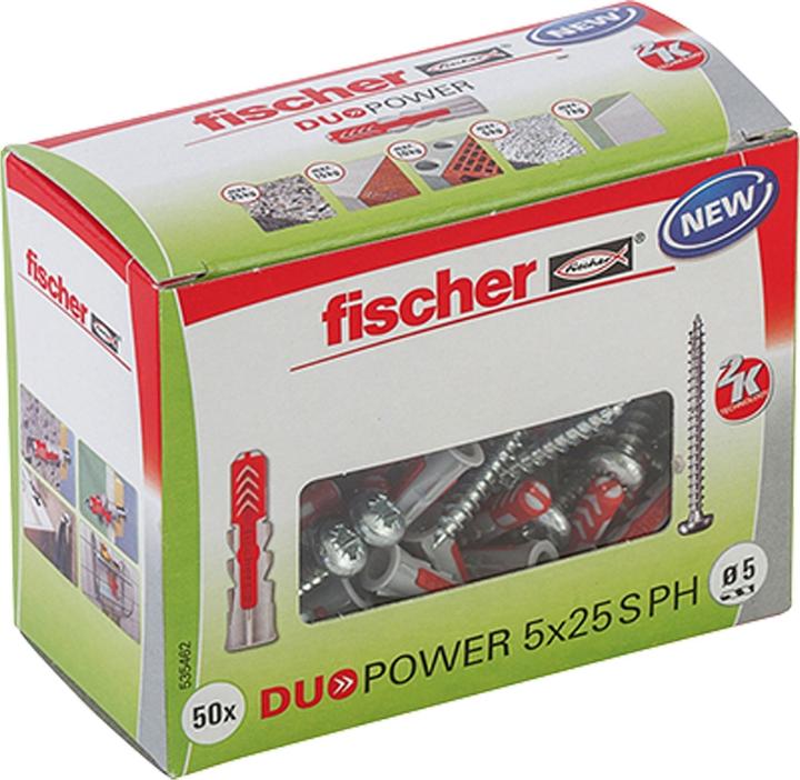 Fischer DuoPower 5x25 S PH (50 Stk.)