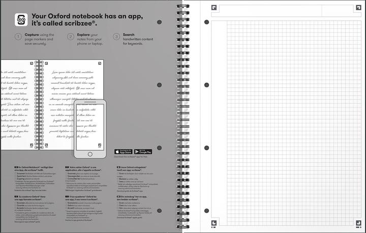 Produktbild Oxford Notizbuch (A4, Kariert, Harter Einband)