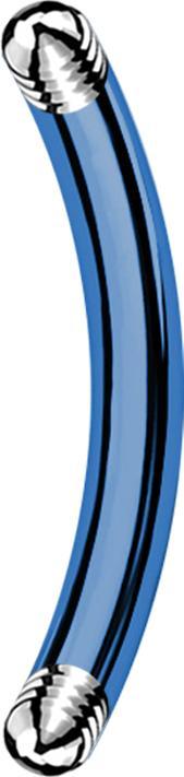 Star Piercing Micro Bananen-Stab dunkelblau (ohne Messing, Titan G23)