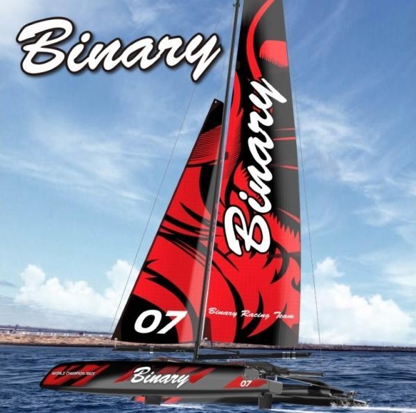 Actual product image Joysway Binary V2 RTR Mini Catamaran 2.4G RTR fjernstyret sejlbåd