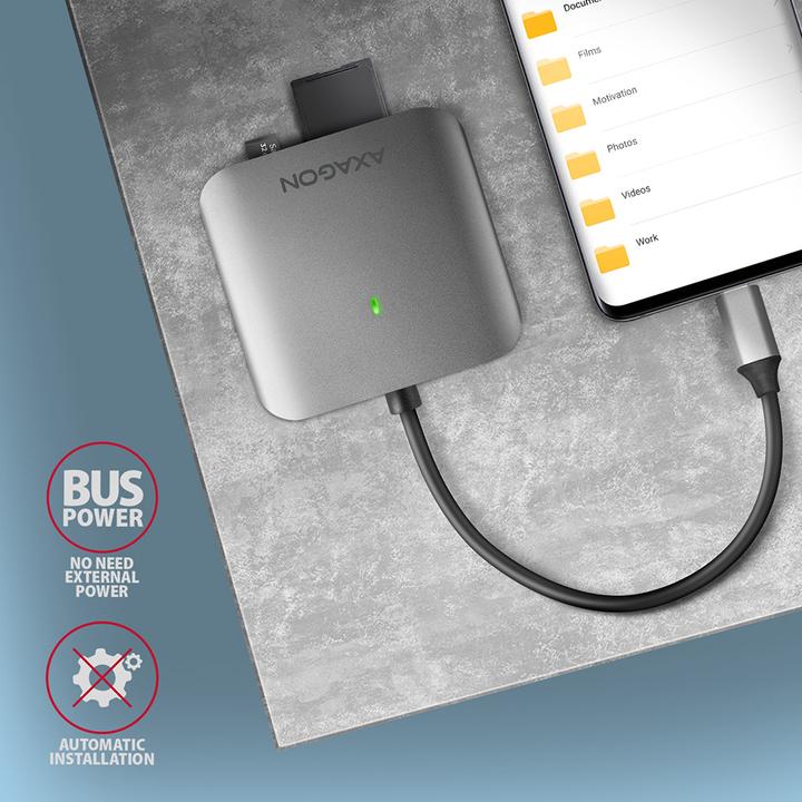 Actual product image Axagon CRE-S3C (USB 3.2)