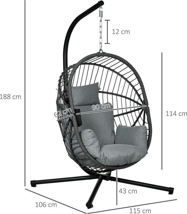 Produktbild Outsunny Hängesessel (120 kg)