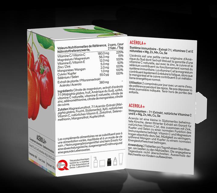 Image du produit Sekoya Acérola + | Vitamine C naturelle (180 pièce(s), Cachets)