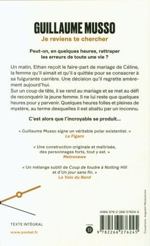 Image du produit Je reviens te chercher (Français, Guillaume Musso, 2017)