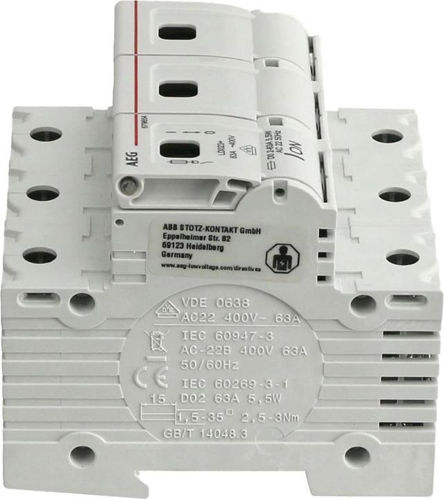 Produktbild ABB LD023+ - Sich.-Lasttrennschalter D02 3 polig, 63A LD023+