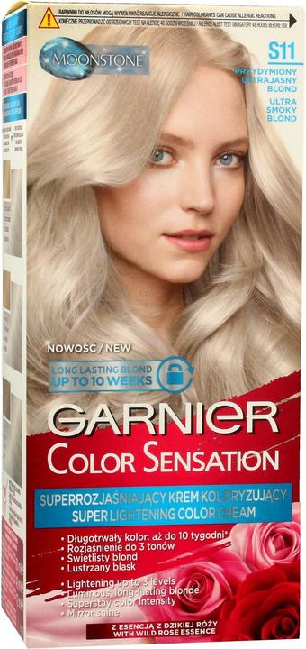 Actual product image Garnier Colour Sensation Hair Dye S11 Pedeary Ultra-Brightond (S11 Smoky ultra light blonde)