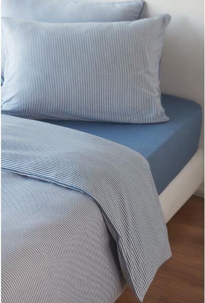 Produktbild Living Home Melange Jersey Streifen (Bettwäsche Set, 160 x 210 cm, 65 x 100 cm)