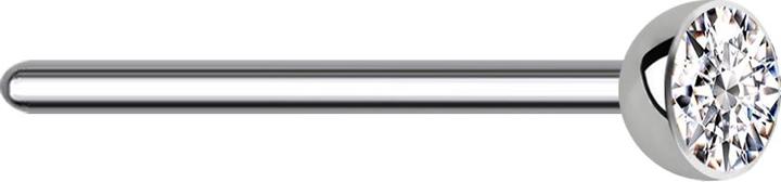 Star Piercing Nasenstecker biegen silber Kristall silber (Titan G23)
