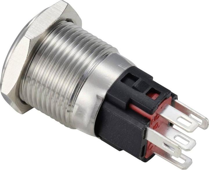 Produktbild Tru Components TC-12647420 Druckschalter 250 V/AC 3 A 1 x Aus/(Ein) IP65 Grün r
