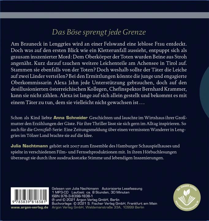 Actual product image Borderline case - Death in her eyes (Anna Schneider, Julia Nachtmann, German)