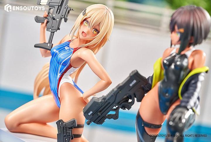 Actual product image Ensoutoys Arms Note Statue 1/7 Swim Team Bucho-chan and Kohai-chan 22 cm