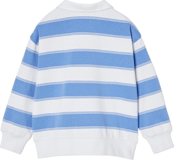 Produktbild Vertbaudet Gestreiftes Jungen Sweatshirt mit Polokragen und Recycling-Polyester (140)